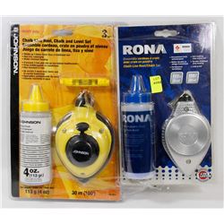 LOT OF TWO CHALK LINE REEL SETS