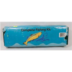 COMPLETE FISHING KIT, INCLUDES ROD, REEL, TACKLE,