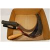 Image 1 : BOX W/ 3 VINTAGE SCYTHE. MADE IN USA.