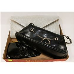 LOT OF 3 CLUTCH PURSES BAGS,  VICTORIA SECRET BAG