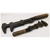 Image 1 : TWO ANTIQUE PIPE WRENCHES.