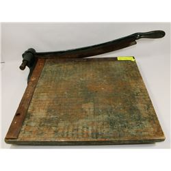 VINTAGE MILTON BRADLEY PAPER CUTTER.