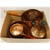 Image 1 : VINTAGE COPPER PAN, POTS, CUPS ETC.