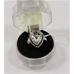 #149- WHITE TOPAZ GEMSTONE RING