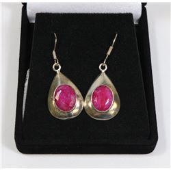 #52-NATURAL RED RUBY GEMSTONE EARRINGS
