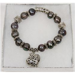 #6-FRESH WATER PEARL BRACELET WITH HEART SHAPE