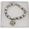 Image 1 : #3-FRESH WATER PEARL BRACELET WITH HEART SHAPE