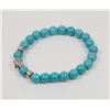 Image 1 : #7-NATURAL BLUE TURQUOISE BEAD  BRACELET