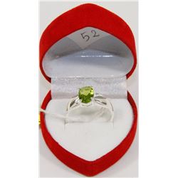 #52-GREEN CZ RING SIZE 9