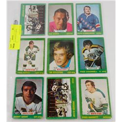 SHEET OF OLD HOCKEY CARDS EARLY 70'S