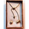 Image 1 : 17)  D'ORLAN GOLD TONE BOX LINK LARIAT