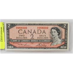 1954 CANADIAN 2.00 BILL W/ LAWSON & BOUEY GOVERNORS