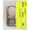 Image 1 : TROY OZ SILVER BAR.