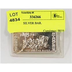 TROY OZ SILVER BAR.
