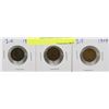 Image 1 : LOT OF 3 USA INDIAN HEAD 1 CENT COINS