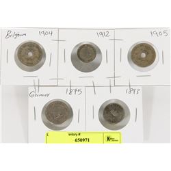 LOT OF 5 WORLD COINS
