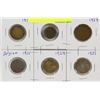 Image 1 : LOT OF 6 ASSORTED WORLD COINS.