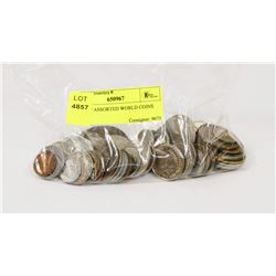 BAG OF ASSORTED WORLD COINS