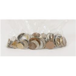 BAG OF ASSORTED WORLD COINS