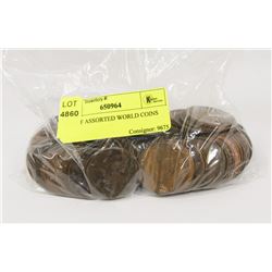 BAG OF ASSORTED WORLD COINS