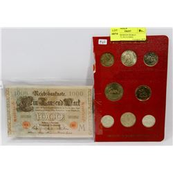 LOT OF ASSORTED WORLD CURRENCY, INCLUDING