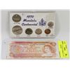 Image 1 : LOT OF 2 CANADA CURRENCY, 1974 $2 BILL AND 1970