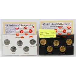 LOT OF 2 USA, 2006 USA GOLD SET STATE QUARTERS AND