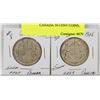 Image 1 : LOT OF 2  CANADA 50 CENT COINS, 1955, 1946