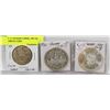 Image 1 : LOT OF 3 CANADA COINS, 1957 $1 COIN, 1964 $1 COIN