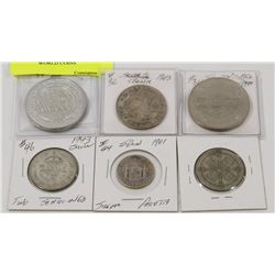 LOT OF 6 WORLD COINS
