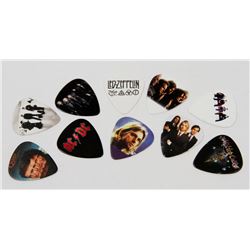 LOT OF 10 CLASSIC ROCK AND ROLL BANDS GUITAR PICKS