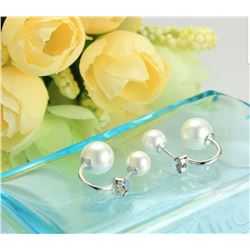NEW! .925 STERLING SILVER FRESHWATER PEARL STUD