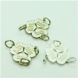 133) LOT OF 3 STERLING SILVER BREAKABLE PENDANT