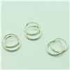 Image 2 : 126) THREE PAIRS OF STERLING SILVER HOOP EARRINGS