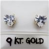 Image 3 : 49) 9K YELLOW GOLD CUBIC ZIRCONIA EARRINGS