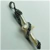 Image 2 : 61) NATURAL PEARL W/ FASHION CORD PENDANT