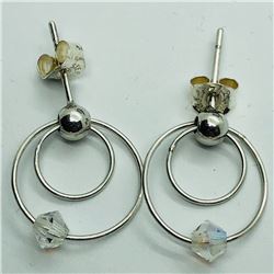 80) ST. SILVER EARRINGS & PENDANT NECKLACE SET