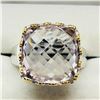 Image 2 : 86) BRASS PINK AMETHYST RING