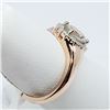 Image 1 : 153) ROSE GOLD PLATED ST. SILVER MORGANITE RING