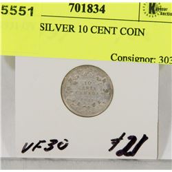 1931 GV SILVER 10 CENT COIN