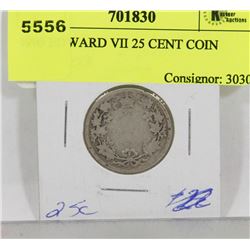 1903 EDWARD VII 25 CENT COIN