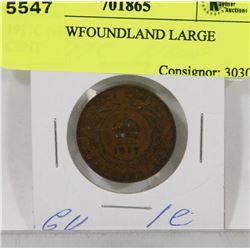 1917C NEWFOUNDLAND LARGE CENT