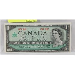 1967 CANADA  NO S/N CENTENNIAL $1 BILL