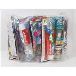 BAG OF ASSORTED TOOTHBRUSHES