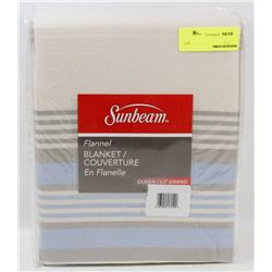 SUNBEAM FLANNEL BLANKET SIZE QUEEN
