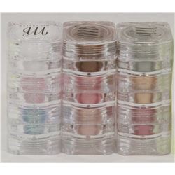 3 STACKS OF 3 MICABELLA EYE SHADOW NATURAL MINERAL