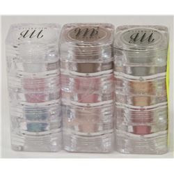 3 STACKS OF 3 MICABELLA EYE SHADOW NATURAL MINERAL