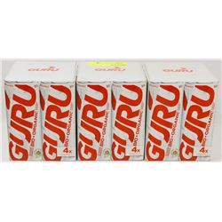 12 CANS OF GURU ORGANIC ENERGY DRINK