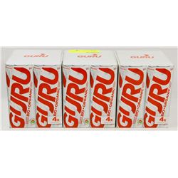 12 CANS OF GURU ORGANIC ENERGY DRINK