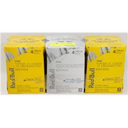 12 ASSORTED CANS OF RED BULL ENERGY DRINK